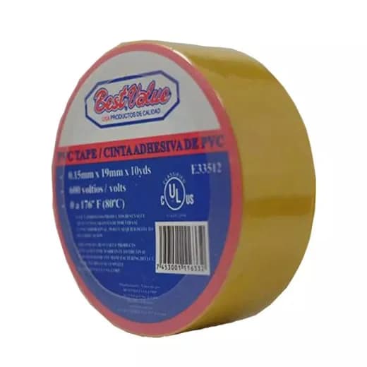 CINTA ADHESIVA AMARILLO 3/4X 9 mts