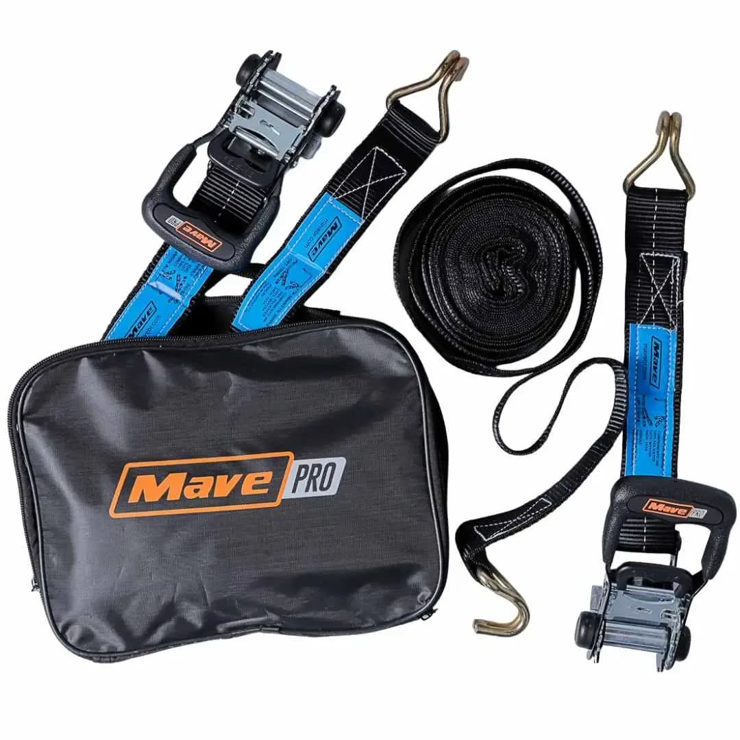 KIT 02 CONJUNTOS DE CORREA Y TRINQUETE 1500KG 40MM 3M CON TRAVA MAVE PRO