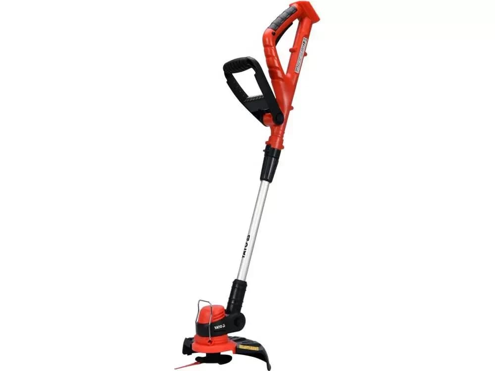 BORDEADORA 18V, 30 CM, CABEZALES DE CUCHILLA Y HILO YATO SIN BATERIA NI CARGADOR