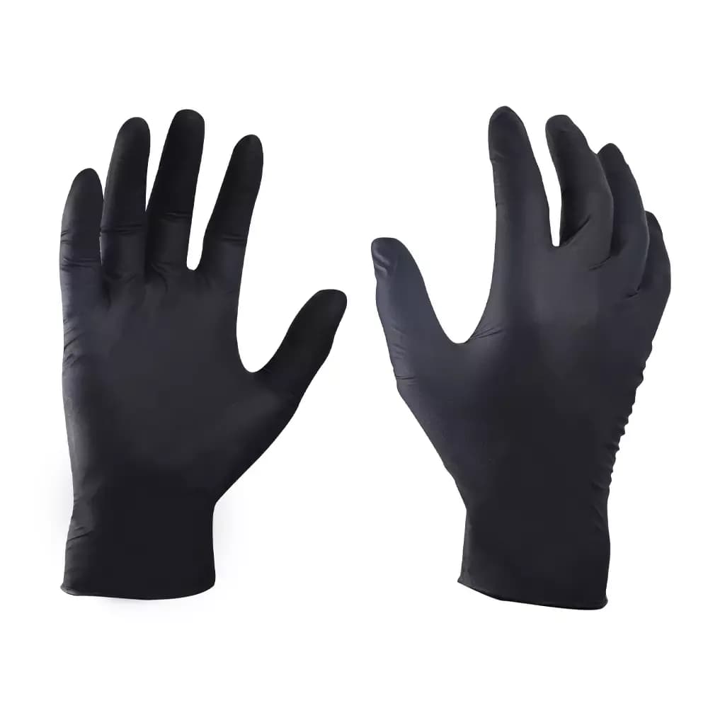 Guantes de nitrilo GE desechables XL - NEGRO
