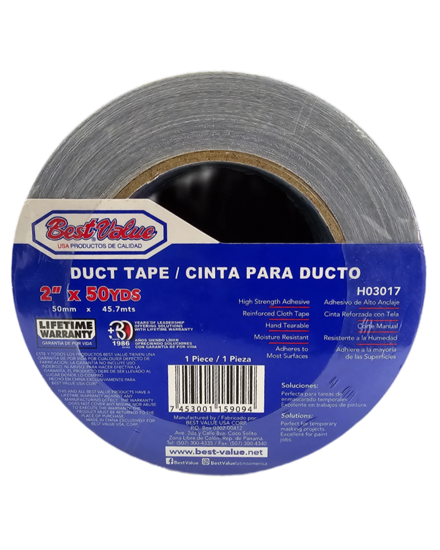 CINTA DUCT TAPE GRIS 2" X 45 mts