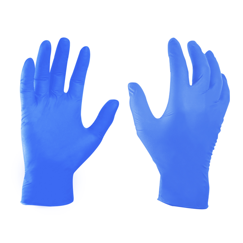 Guantes de Nitrilo desechables en Tamaño  S - AZUL